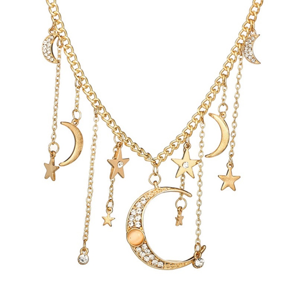 🌙NWT Moon and Stars Necklace - Picture 6 of 11